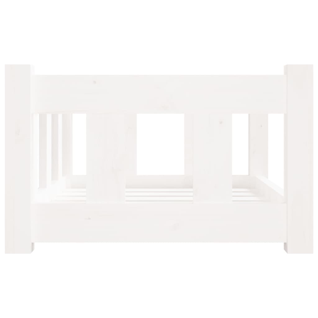 NNEVL Dog Bed White 55.5x45.5x28 cm Solid Wood Pine
